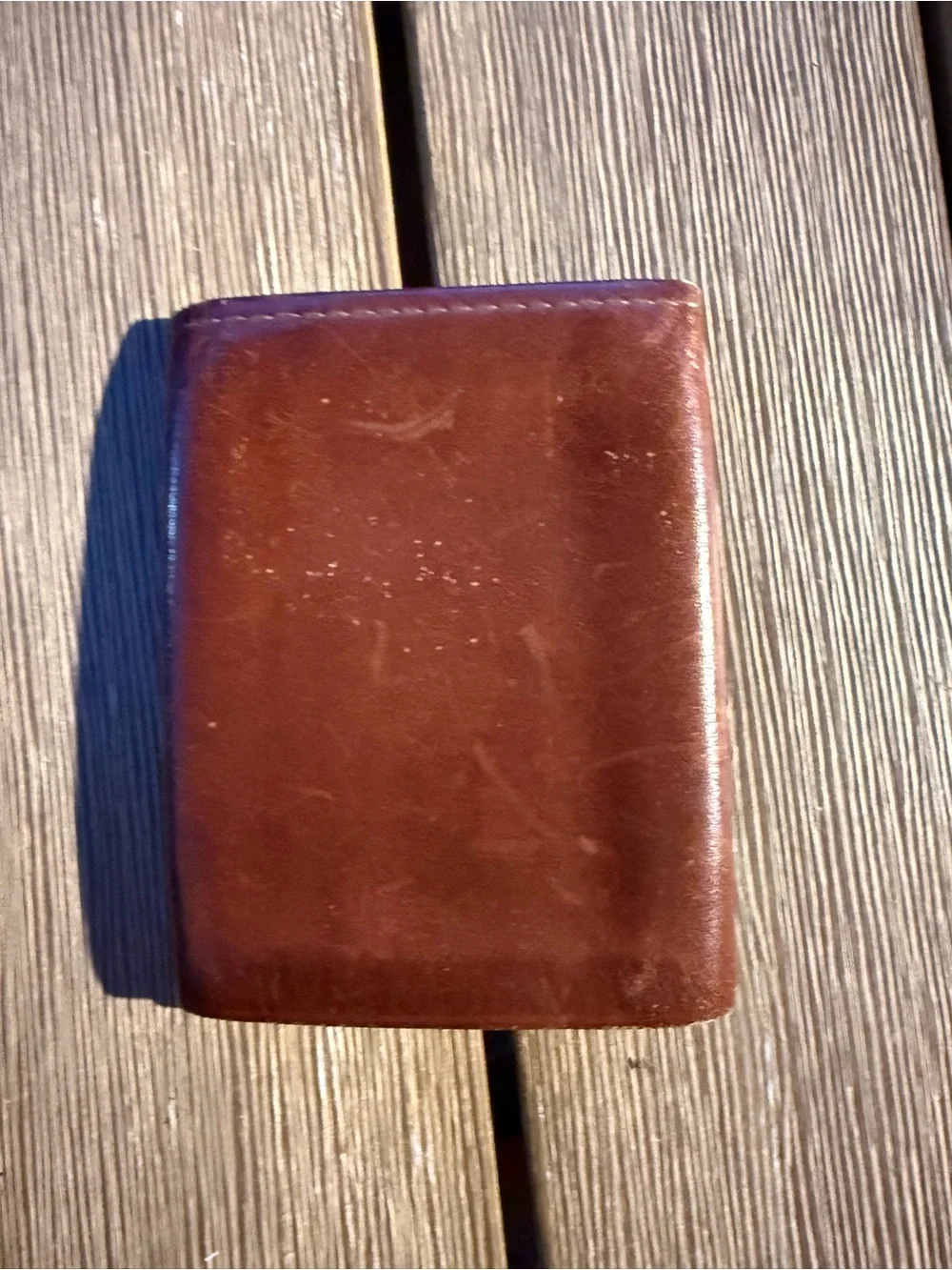 Vintage Amity Cowhide Leather Wallet Made in USA Brown Trifold Wallet